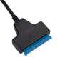 2Pcs USB 3.0 to SATA Hard Drive Adapter Cable for 2.5/3.5 inch SSD and HDD Dual USB