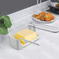 Butter Dish with Knife Butter Container with 180-degree Rotating Sealing Flip-Top