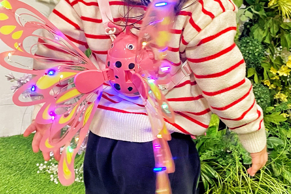 Fairy Wings with Lights for Girls Flying Fairy Toys Princess Cosplay Dress Up Gift