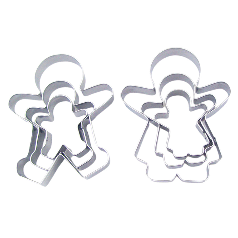 6Pcs Gingerbread Man Boys and Girls Cookie Cutter Christmas Party Xmas Decoration Mould