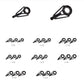 80Pcs Set Fishing Rod Eyelet Repair Kit Fishing Rod Tips for Freshwater Saltwater