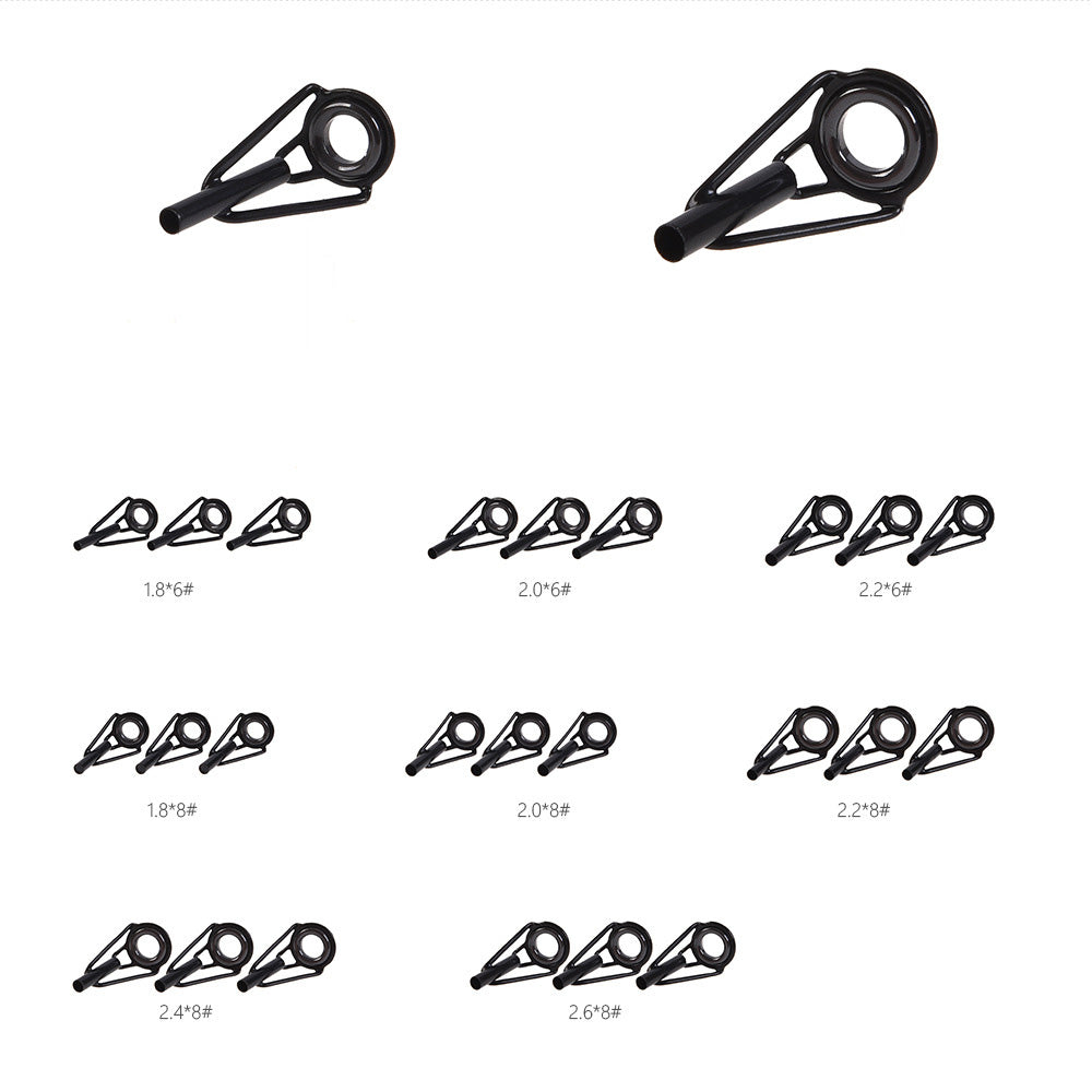 80Pcs Set Fishing Rod Eyelet Repair Kit Fishing Rod Tips for Freshwater Saltwater