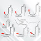 238 PCS Pegboard Hooks Set with 10 Storage Bins Stainless Steel Hooks for Tool Organization