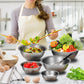 10Pcs Stainless Steel Polished Round Bowl Set