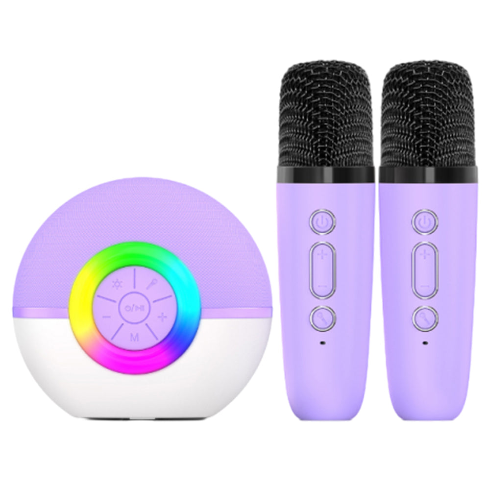 Karaoke Machine Portable Bluetooth Speaker With 2 Wireless Microphones