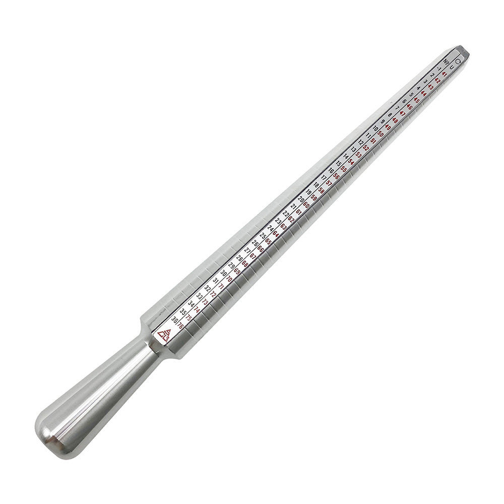 Metal Ring Sizer Gauge Mandrel Finger Sizing Measure Stick Standard Tool