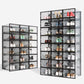 2 Pcs Clear Stackable Shoe Boxes Plastic Sneaker Containers for Closet Under Bed