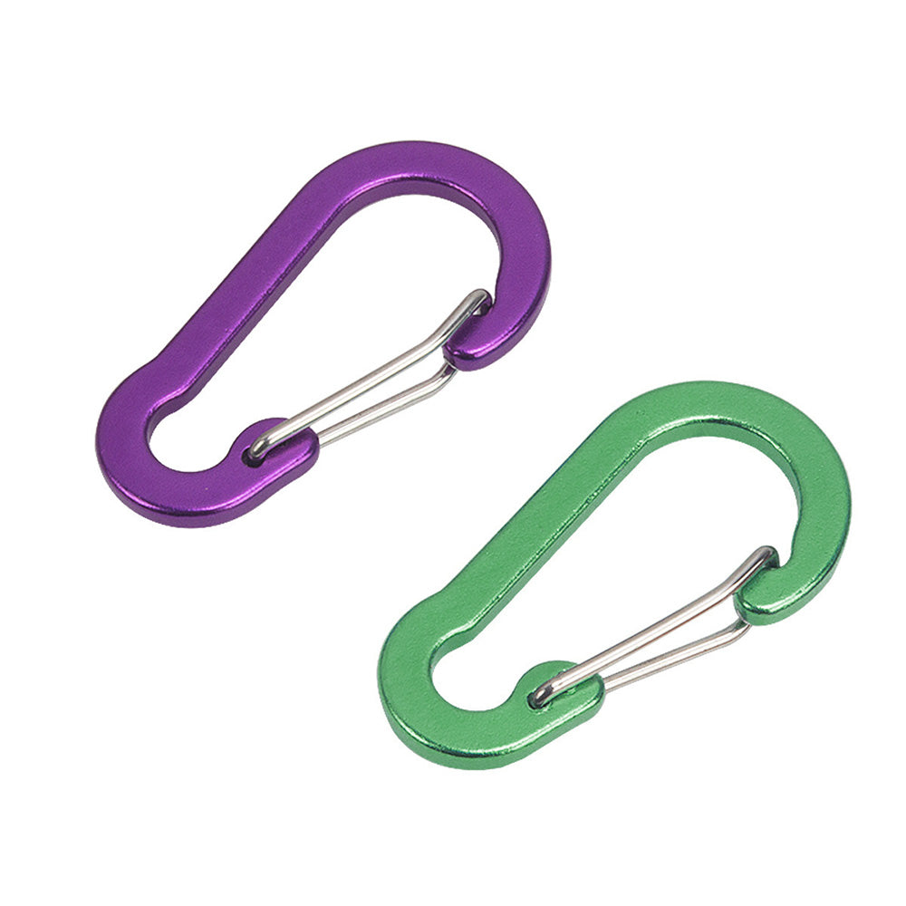 12 Pack Small D-Ring Carabiner Clip Lightweight Aluminum Key chain for Hiking Camping