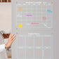 4Pcs Dry Erase Calendar for Fridge Acrylic Transparent Board Monthly Weekly Daily Planner