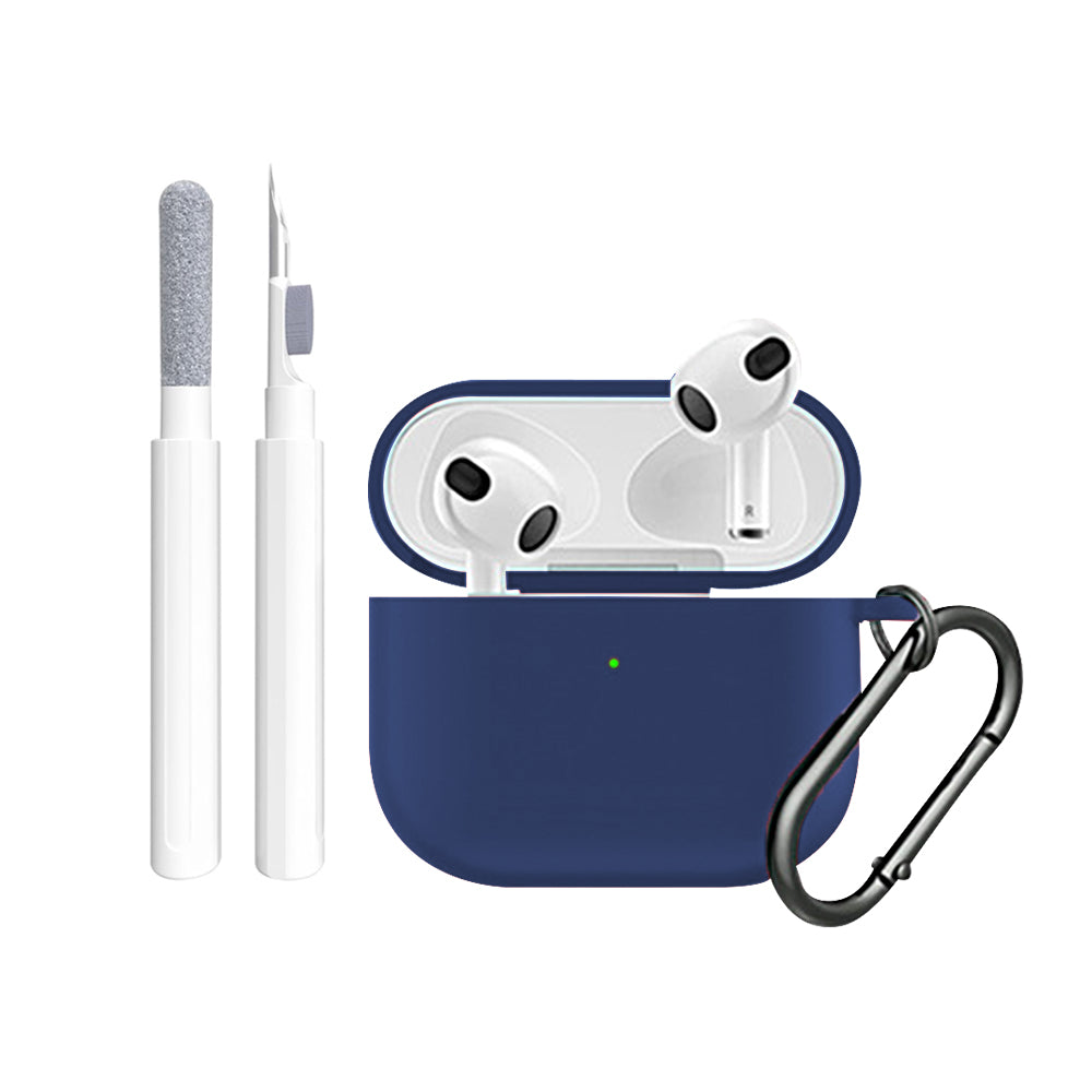 Silicone Case Cover Compatible with AirPods 3rd Generation with Cleaner kit  and Keychain