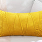 2PCS Velvet Bandage Stripe Cushion Cover Set Throw Pillow Cases for Sofa-Yellow