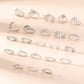 23Pcs Geometric Knuckle Ring Set Gold Silver Stackable Rings for Women