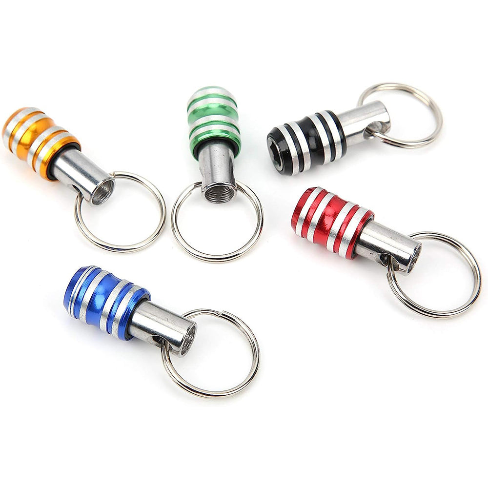 5Pcs 1/4inch Hex Drill Bit Holder Keychain Extension Rod Drilling Screw Adapter