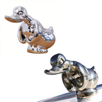 Angry Rubber Duck Car Hood Ornament Resin Decoration for Motorcycle and Car