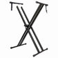 Folding Double Braced X Piano Keyboard Stand Adjustable Height Piano Stand