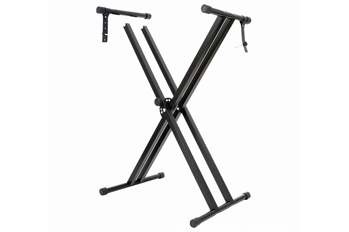 Folding Double Braced X Piano Keyboard Stand Adjustable Height Piano Stand