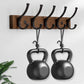 Wall Mounted Wooden Coat and Hat Rack 42 cm Rustic Style for Entryway Bedroom