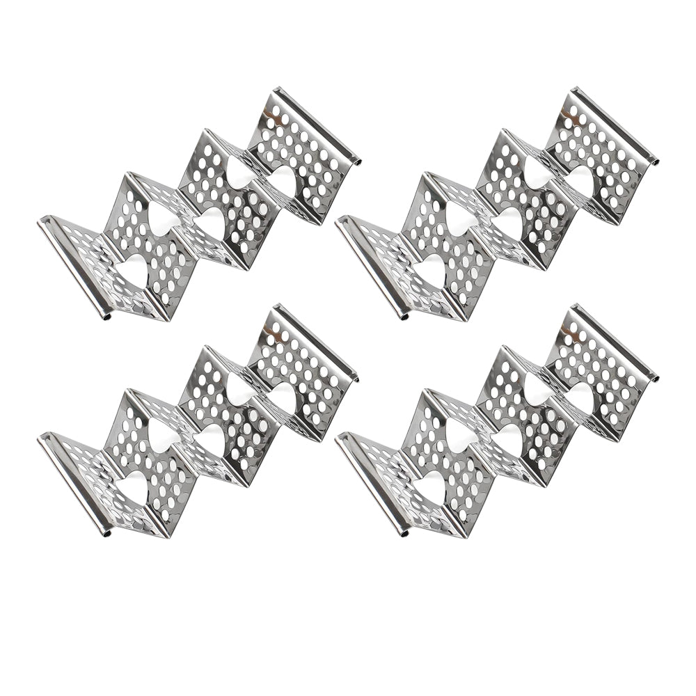 Stainless Steel Taco Holder Set of 6 with Easy-Access Handle Hold 2 or 3 Tortillas