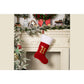 4Pcs Red Flannel Christmas Stocking with Letter Design for Holiday Decor