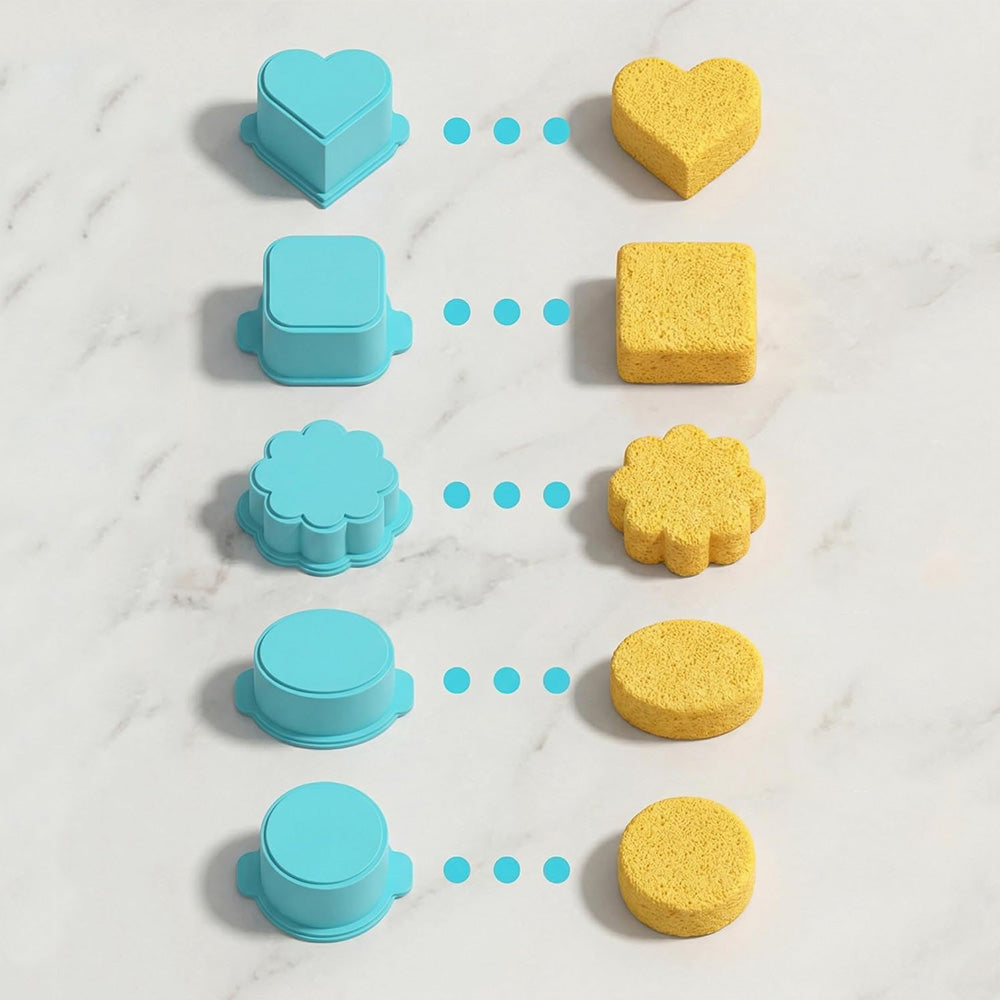 Cake Pop Mold Set with Tray and 5 Heart Square Cloud Oval Round Molds