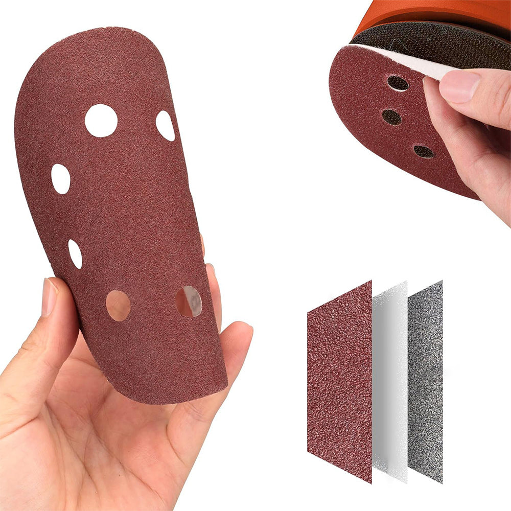 100Pcs 5-Inch 8-Hole Sanding Discs with Hook and Loop Backing for Random Orbital Sander