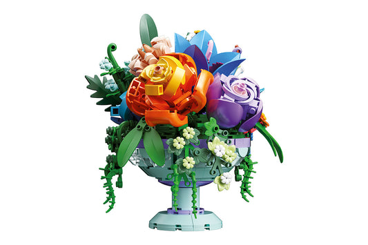 622pcs DIY Flower Bouquet Building Blocks Artificial Floral Arrangement Bricks Toy Compatible with LEGO