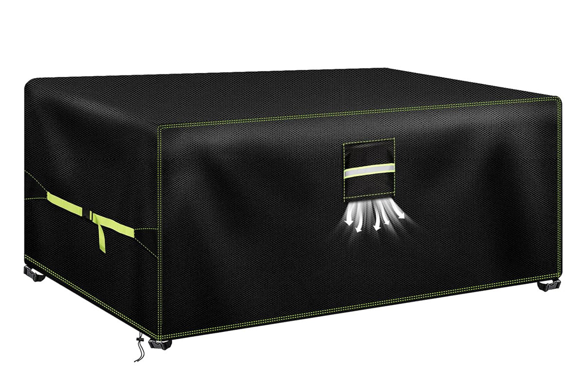 Outdoor Furniture Cover 600D Heavy Duty Waterproof Patio Table and Chair Set Cover with Windproof Straps