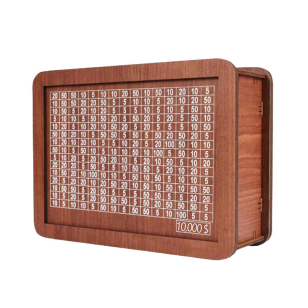 Vault Wooden Cash Saving Box with 1 Erasable Pen-10000