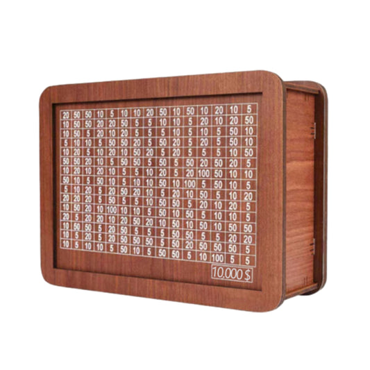 Vault Wooden Cash Saving Box with 1 Erasable Pen-10000