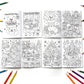 10Pcs Christmas Coloring Books Santa Claus Snowman Designs Holiday Gift