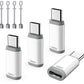 4Pcs Lightning to USB C Data Transfer Adapter for iPhone 15 16 Samsung S24