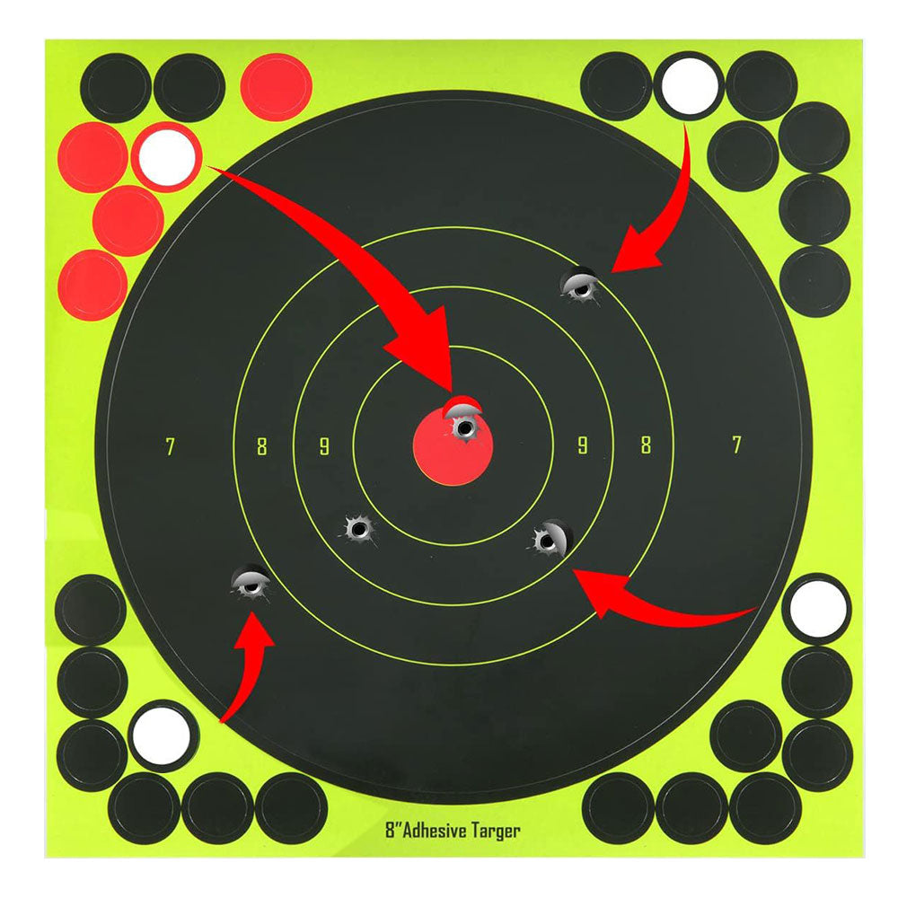 100Pcs 20CM Shooting Targets Splatter Paper Self-Adhesive Paper Reactive Splatter Target Sticker