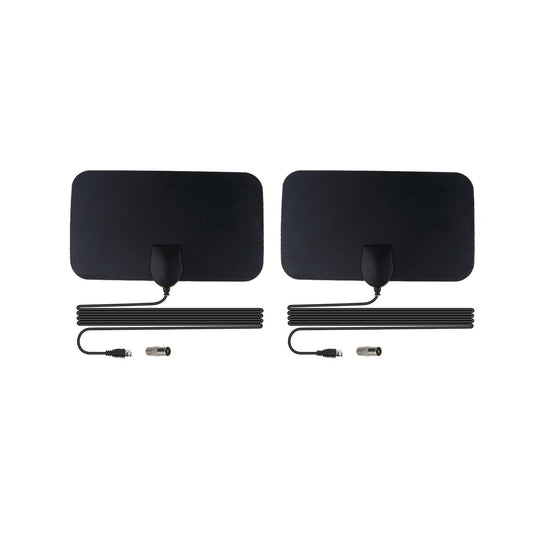 2Pcs 1080P Digital TV Antenna 50 Miles Range Signal Booster Amplifier