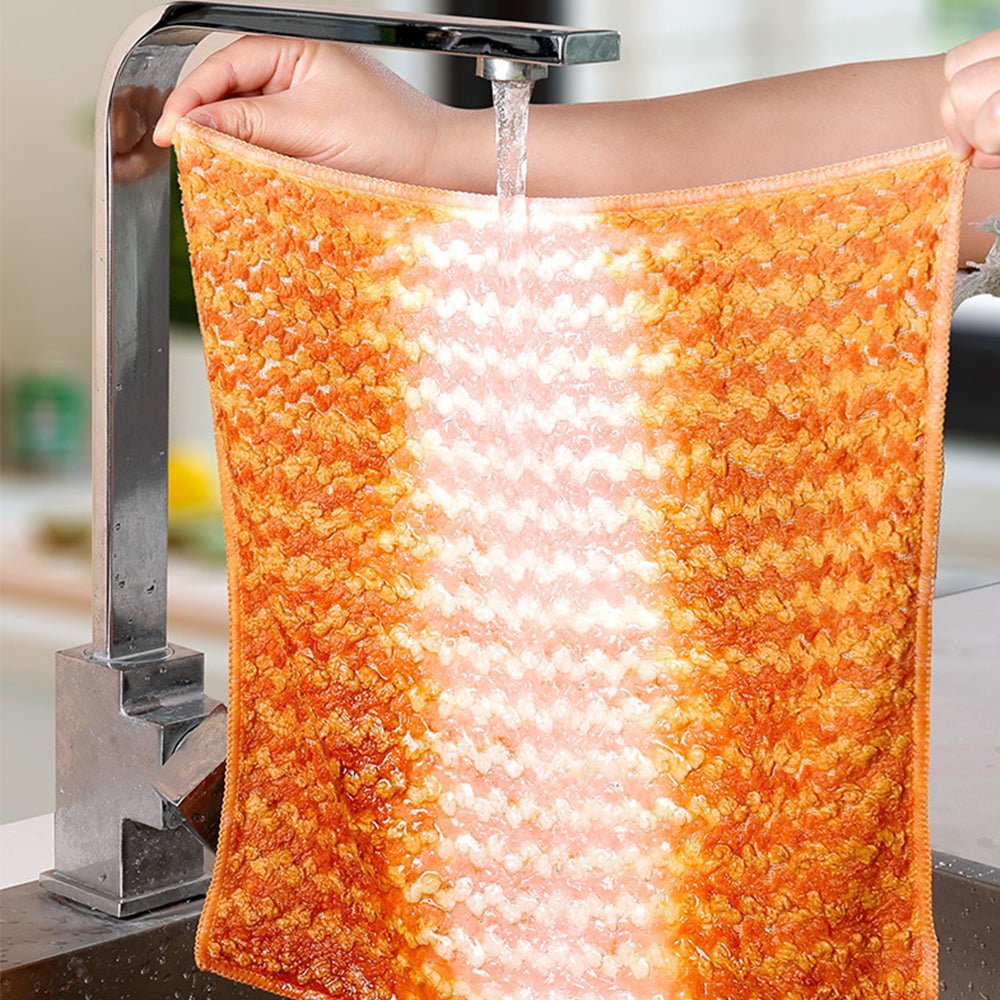 10Pcs Multi Color Cationic Cleaning Cloths Reusable Kitchen Towels