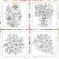 2 Coloring Books with 24 Floral and 24 Butterfly Designs