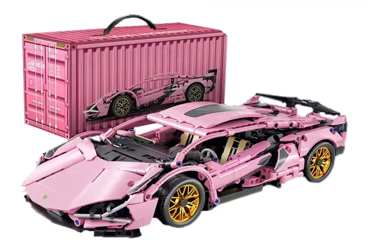 Motorized Building Blocks Car Remote and APP Dual Control RC Toy Car with LED Lights