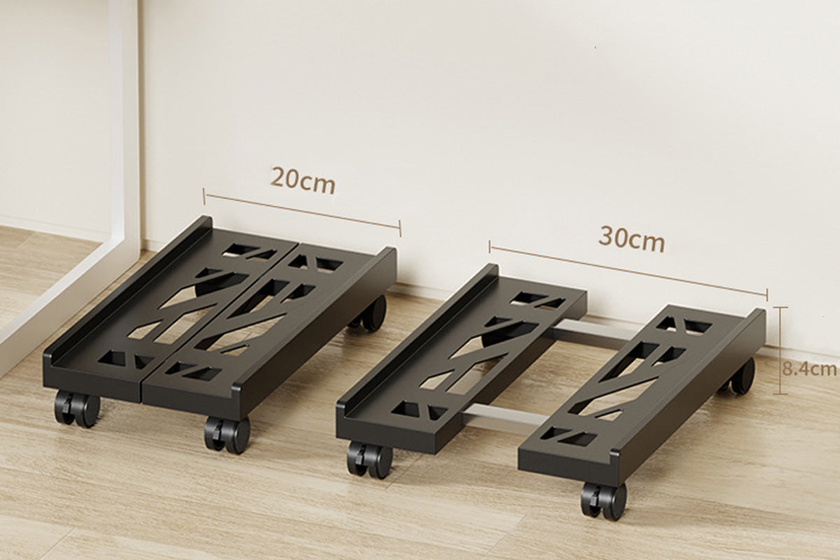 Computer Stand Adjustable with Wheels Mobile PC Case Holder Universal for Home