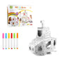 DIY Colorable Cardboard House with 6 Colored Pens-submarine