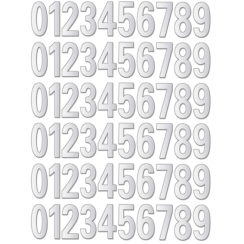 60pcs Reflective Mailbox Numbers Waterproof Adhesive Sticker