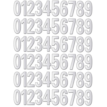 60pcs Reflective Mailbox Numbers Waterproof Adhesive Sticker