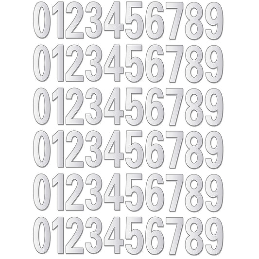 60pcs Reflective Mailbox Numbers Waterproof Adhesive Sticker