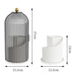 Sliding Lid Organizer 180 Degree Rotating Toothbrush Holder for Bathroom Counter