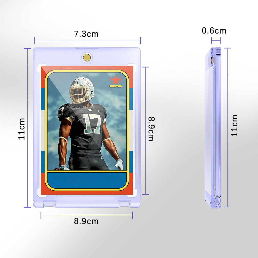 5 PCS Plastic Trading Card Holders Clear Protector Cases for Sports Game Cards