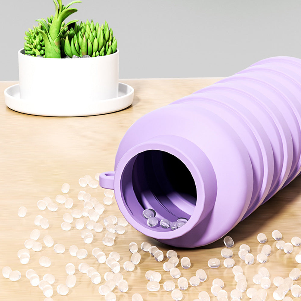 500ml Collapsible Silicone Water Bottle with Hanging Hole for Outdoor Office