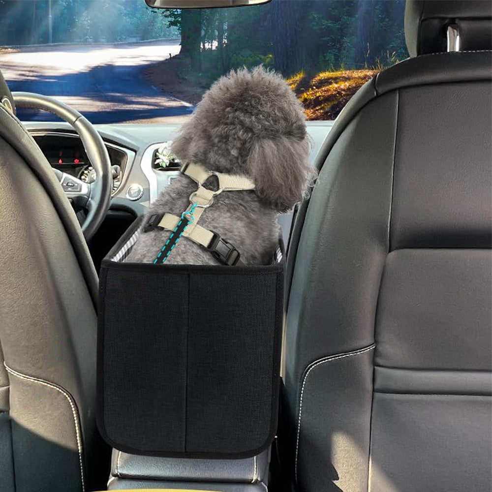 Oxford Fabric Center Console Pet Vehicle Seat Carrier for Small Dogs Cats