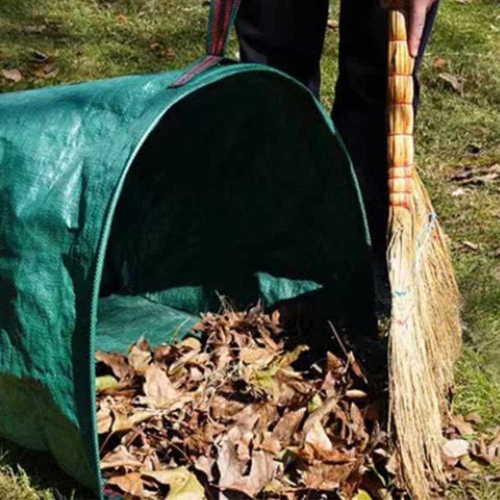 2-Pack 270L Garden Waste Bags - Semi-Circular Outdoor Leaf Collector with Handles