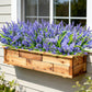16Pcs Artificial Plants Outdoor Fake Lavender Realistic Plastic Faux Plants for Balcony Patio