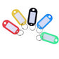 100Pcs Plastic Key Ring Name Tags Keychain Luggage Color ID Labels