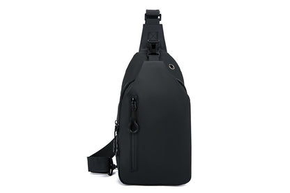 Water-Resistant Sling Bag Anti-Theft Chest Pack Crossbody Backpack with USB Charging Port and Headphone Hole