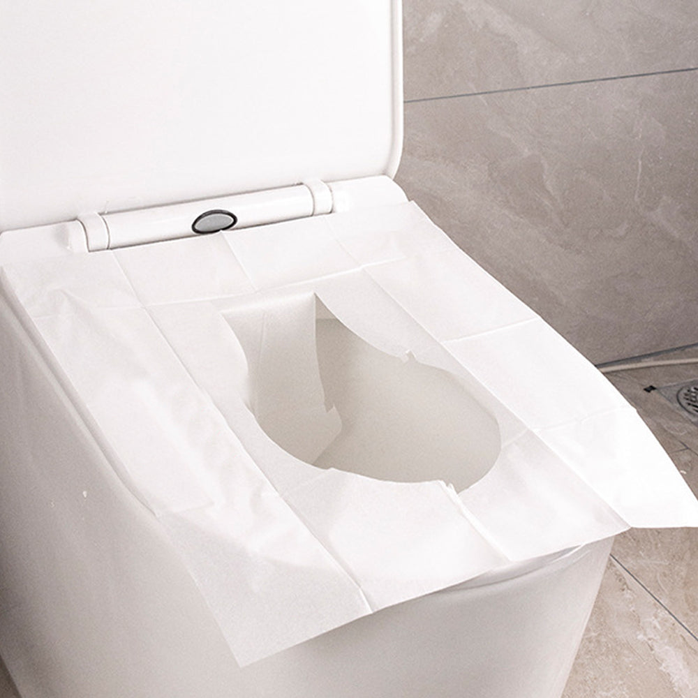 200Pcs Toilet Seat Cover Paper Portable Biodegradable Disposable Sanitary Flushable